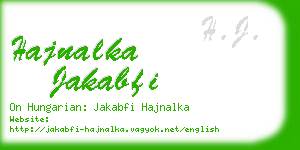 hajnalka jakabfi business card